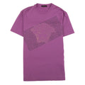 Versace Rhinestone Logo T-Shirt Pink
