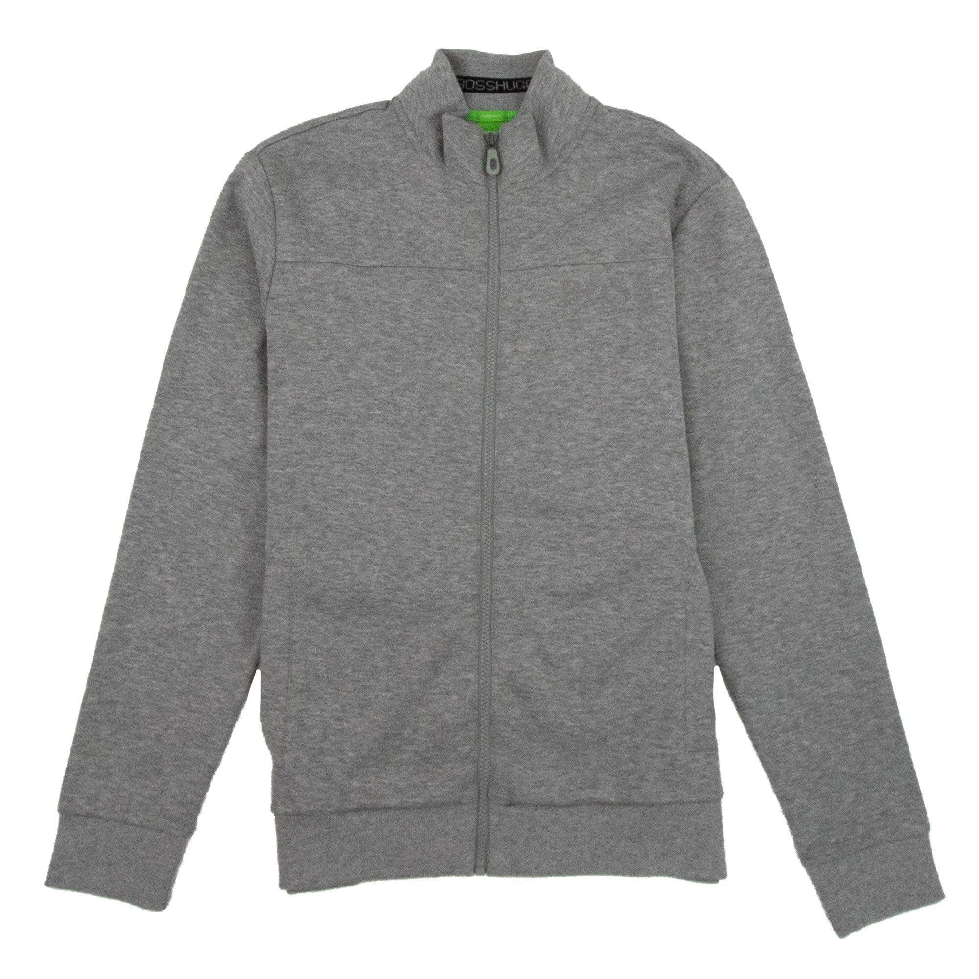 Hugo Boss Zip Up Skaz Funnel Neck Cardigan Grey