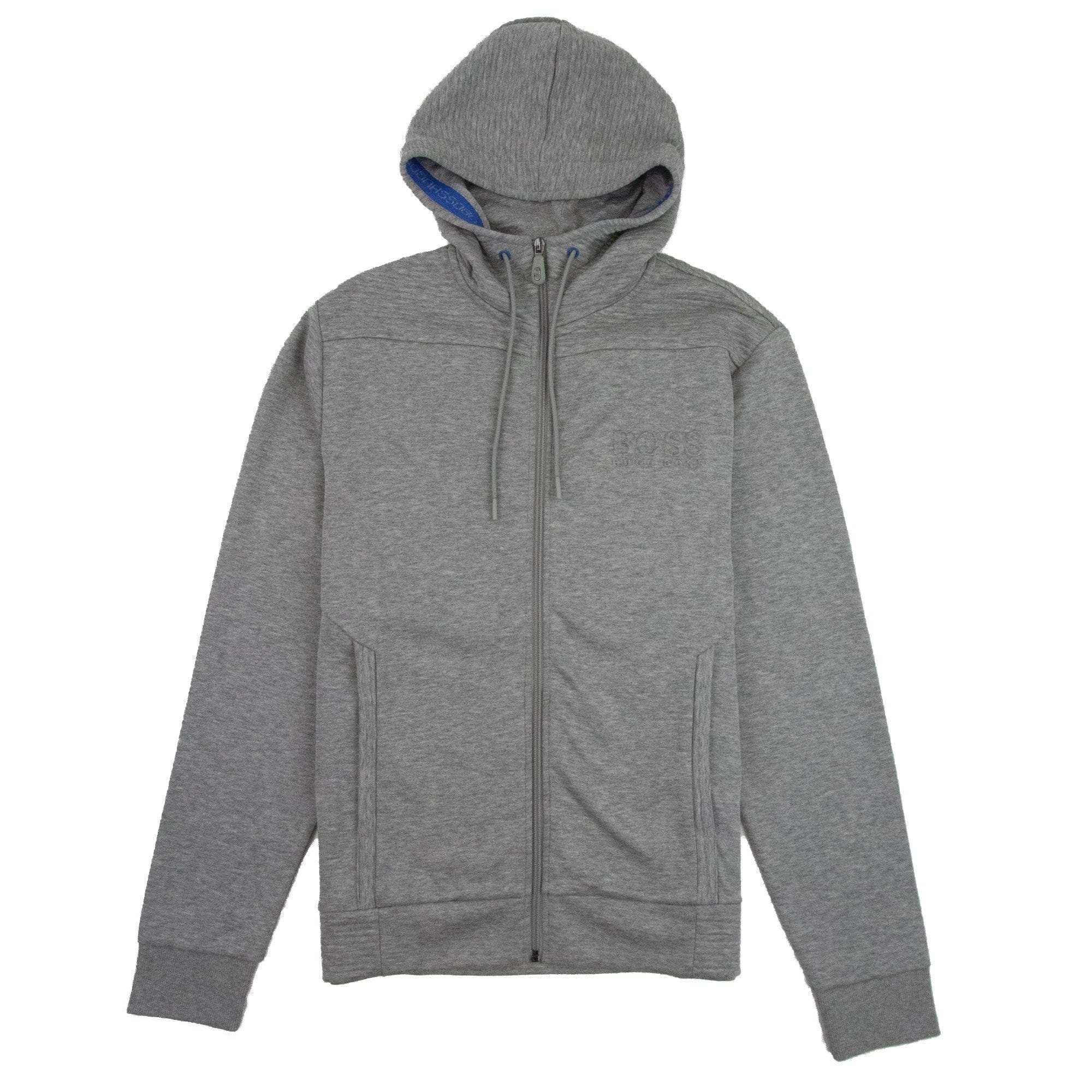 Hugo Boss Saggy Embossed Logo Hoodie Grey