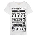 Gucci Junior Logomania Print T-shirt Cream/Black 9024