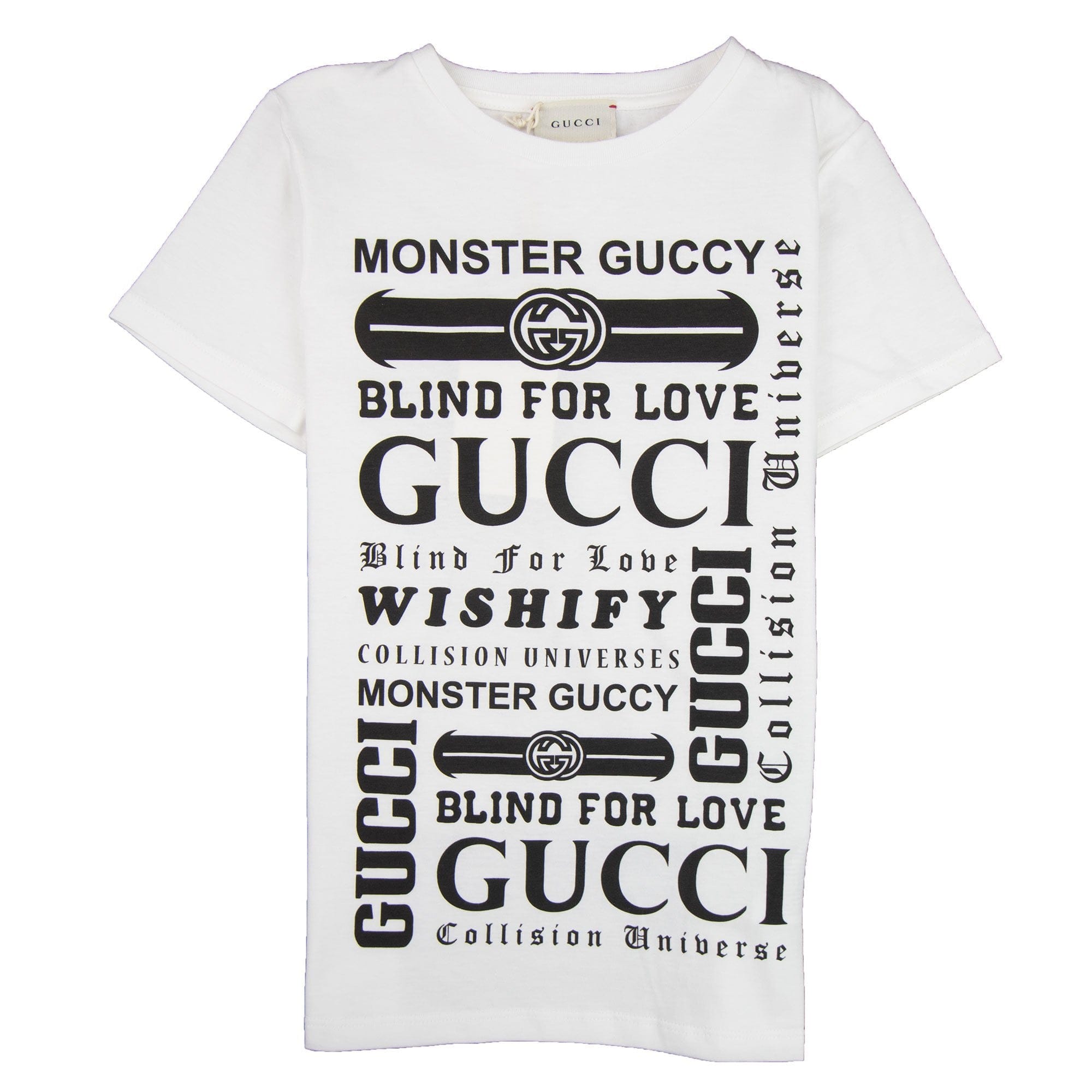 Gucci Junior Logomania Print T-shirt Cream/Black 9024