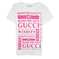Gucci Junior Logomania Print T-shirt Cream/Pink 9473