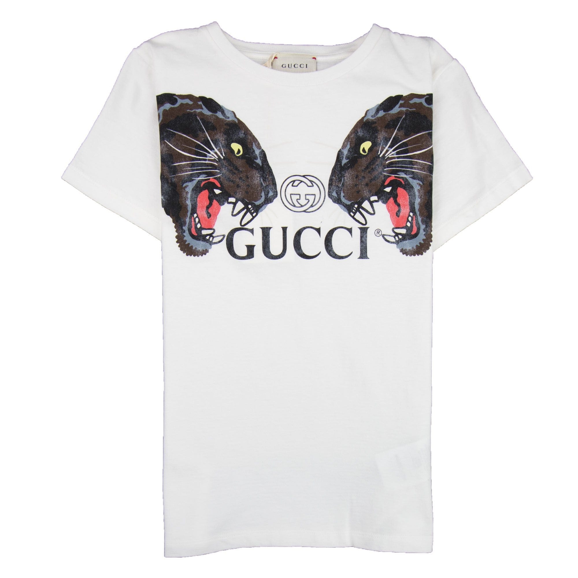 Gucci Junior Panthers T-Shirt White 9061