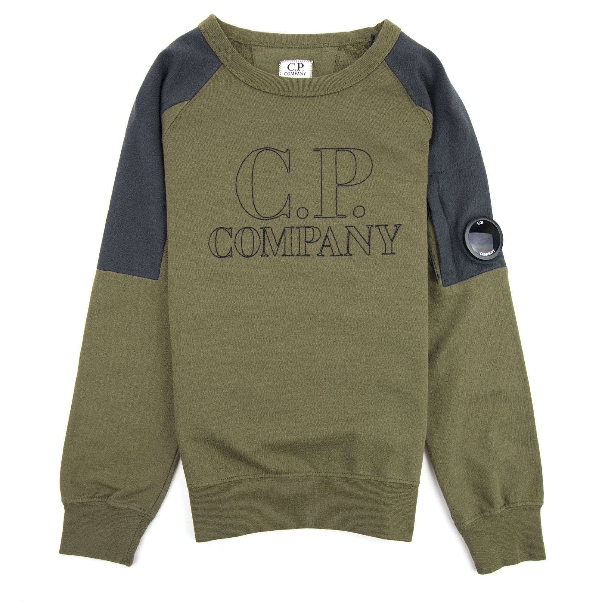CP Company Undersixteen Embroidered Lens Sweatshirt Khaki 672