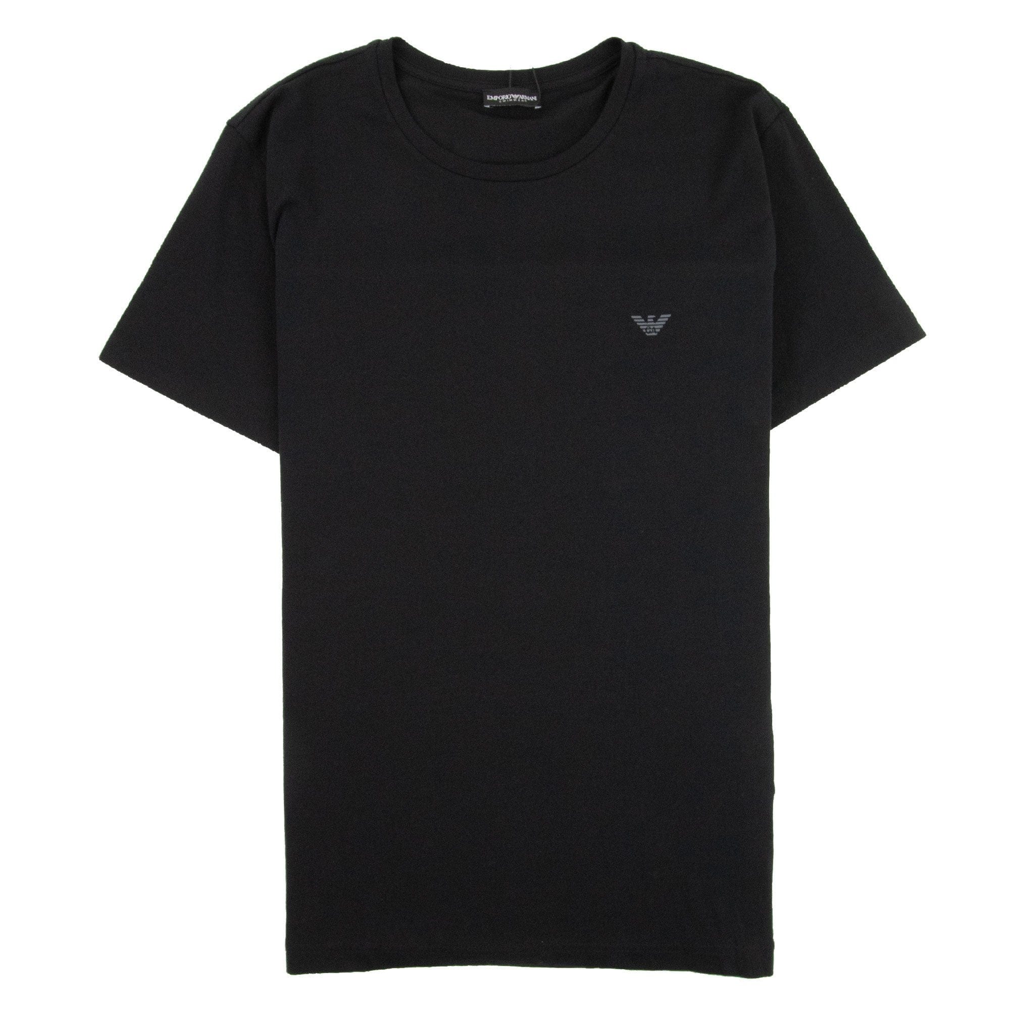 Emporio Armani Chest Logo Side Straight T-Shirt Black 00020