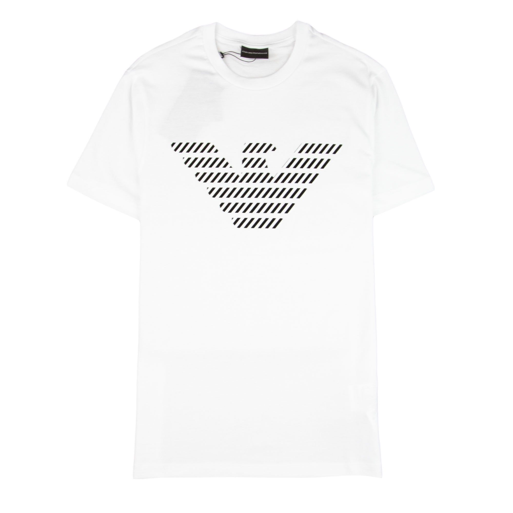 Emporio Armani Diagonal Eagle Logo T-shirt Bianco Ottico 0100