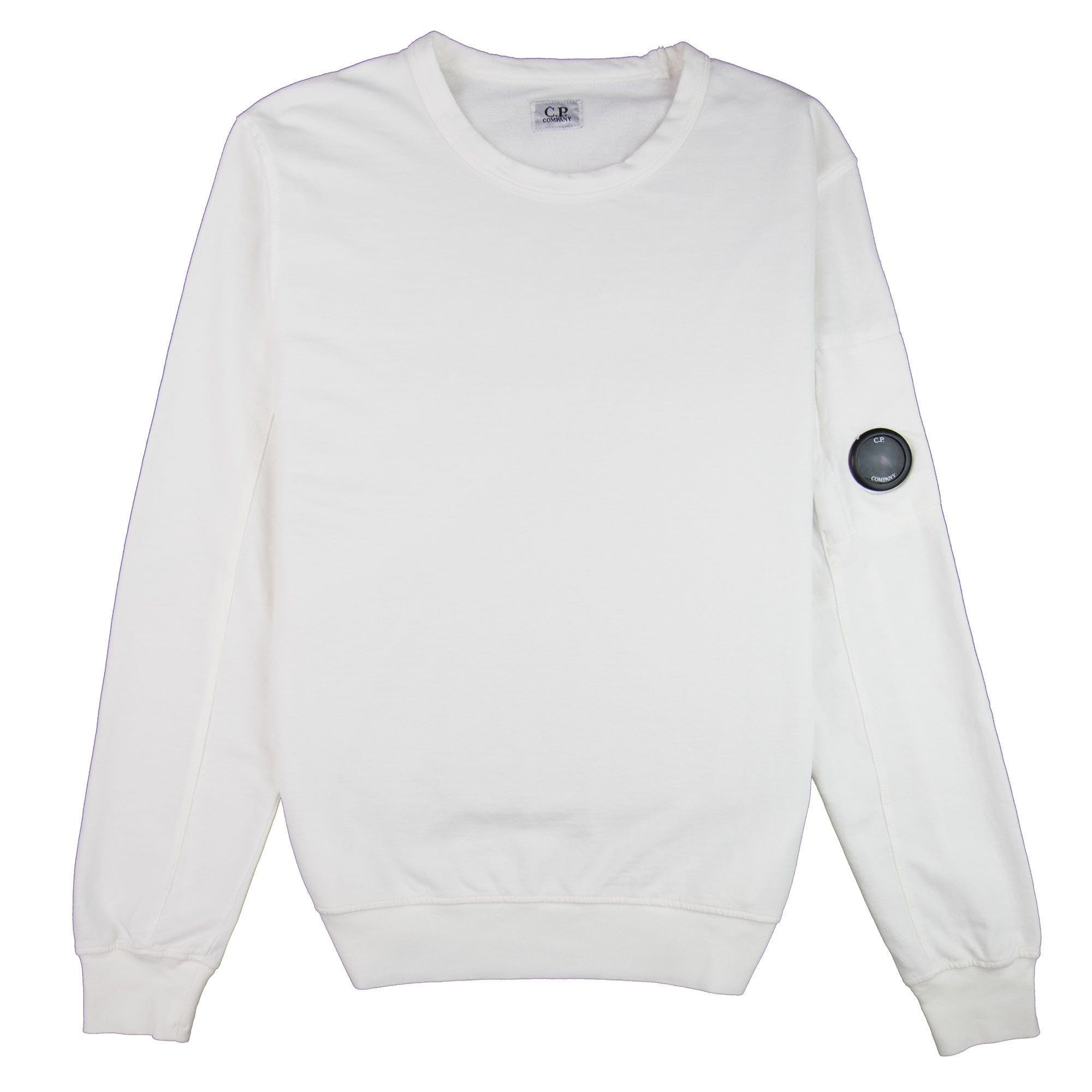 CP Company Arm Lens Crewneck Sweatshirt White 103