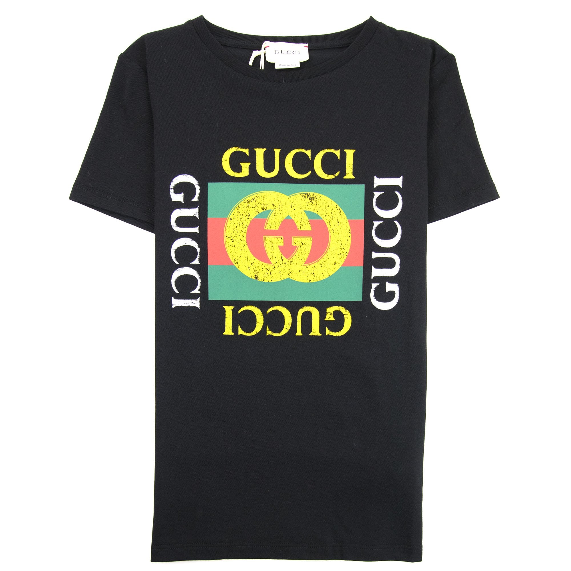 Gucci Junior Gucci Logo T-shirt Black 1060