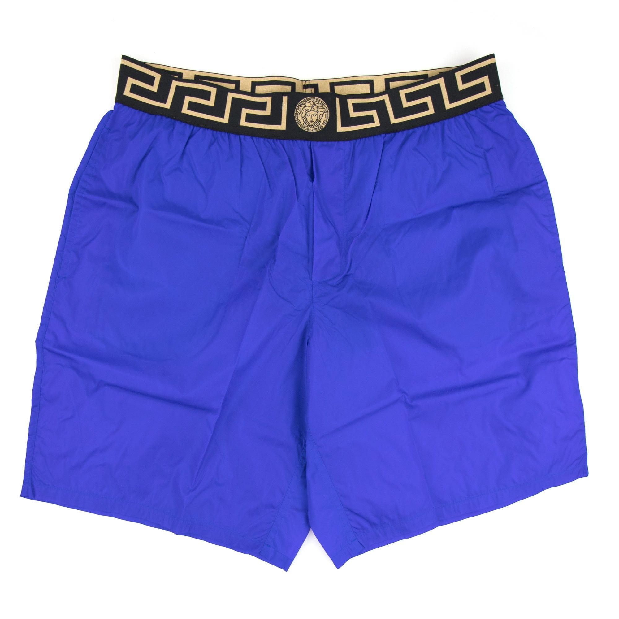 Versace Medusa Waistband Long Swim Shorts Bluette