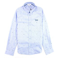 Hugo Boss Kids Geometric Long Sleeve Shirt Baby Blue