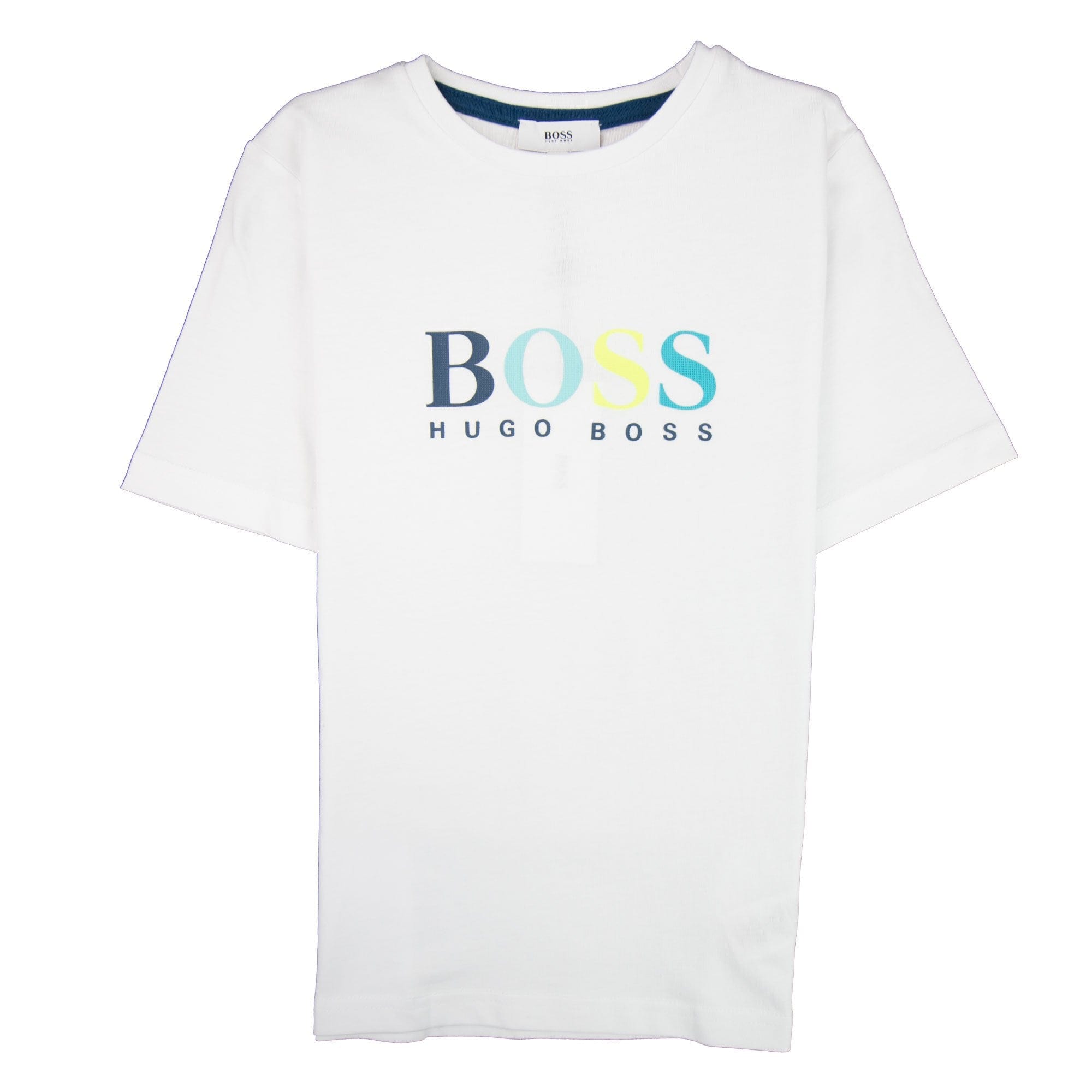 Hugo Boss Kids Chest Multi Logo T-shirt White