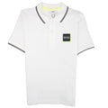 Hugo Boss Kids Square Logo Short Sleeve Polo White
