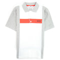 Hugo Boss Kids Chest Striped Short Sleeved Polo Grey/white/red