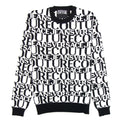 Versace Jeans Couture All Over Print Crew Neck Letter Jumper White/black