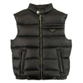 Prada Piumino Ripstop Gilet Nero/salvia