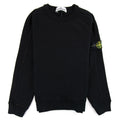 Stone Island Junior Patch Logo Crew Neck Sweatshirt Black V0029