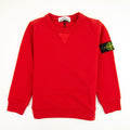 Stone Island Junior Logo Plaque Sweatshirt Red V0010