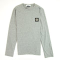 Stone Island Junior Chest Logo Long Sleeve T-Shirt Light Grey V1064