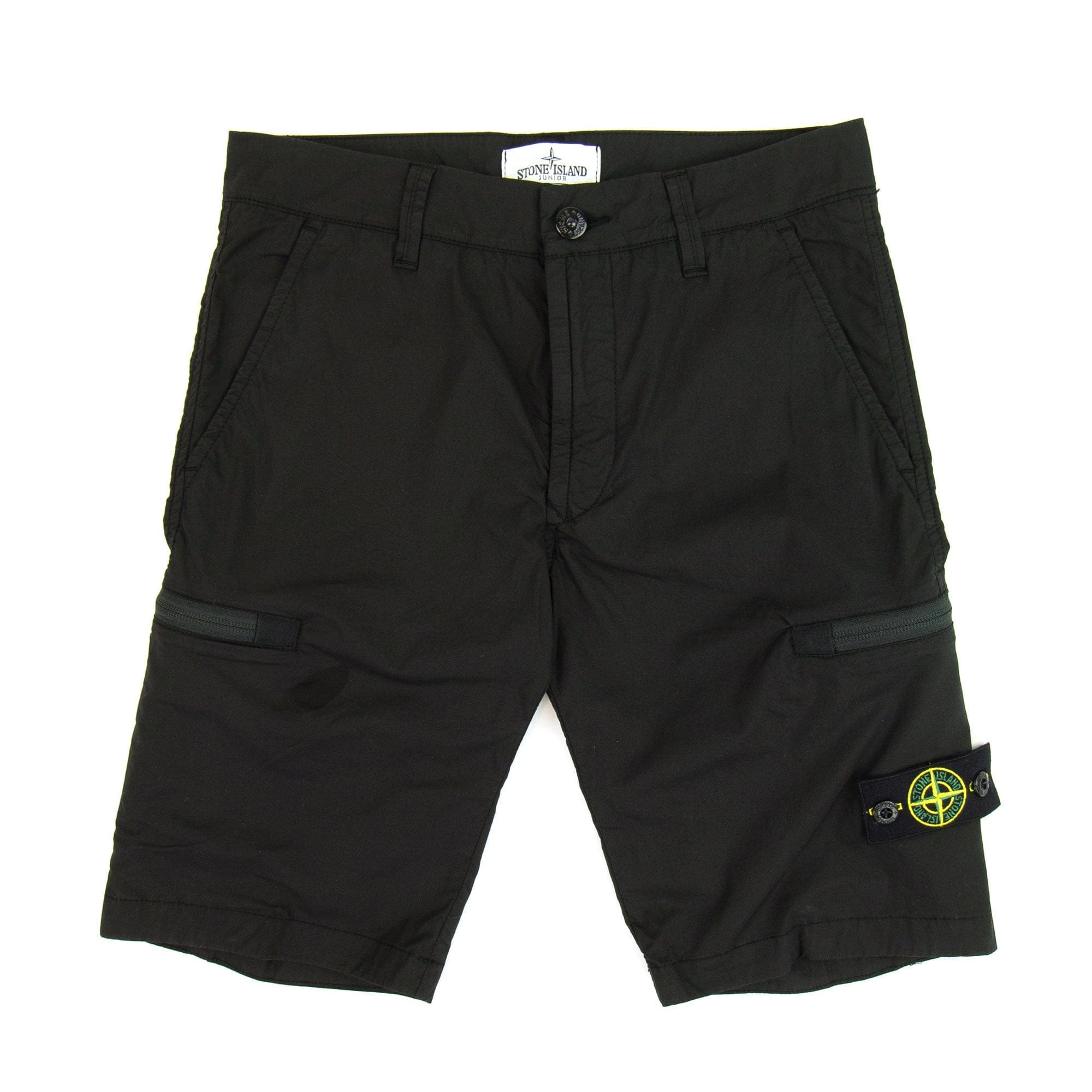 Stone Island Junior Cargo Shorts Black VOO29