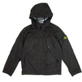 Stone Island Junior Front Pocket Hooded Jacket Black V0029