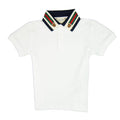 Gucci Junior Tiger Head Collar Short Sleeve Polo White
