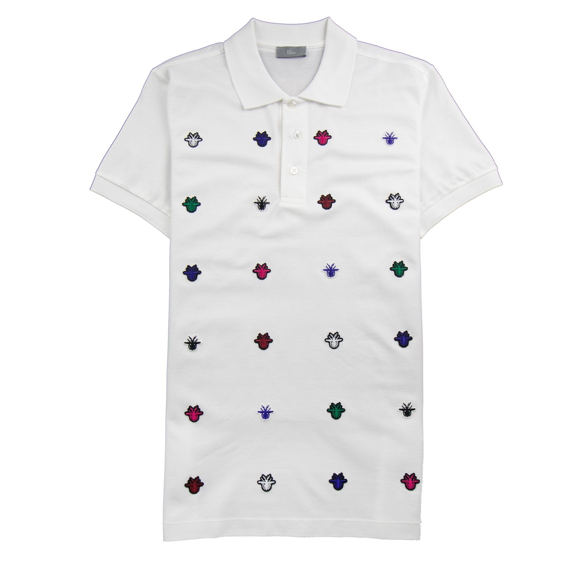 Christian Dior Multi Bee Polo White