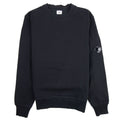 CP Company Diagonal Raised Fleece Lens Crew Sweatshirt Black 999