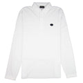 Emporio Armani Collar Logo Long Sleeve Polo White