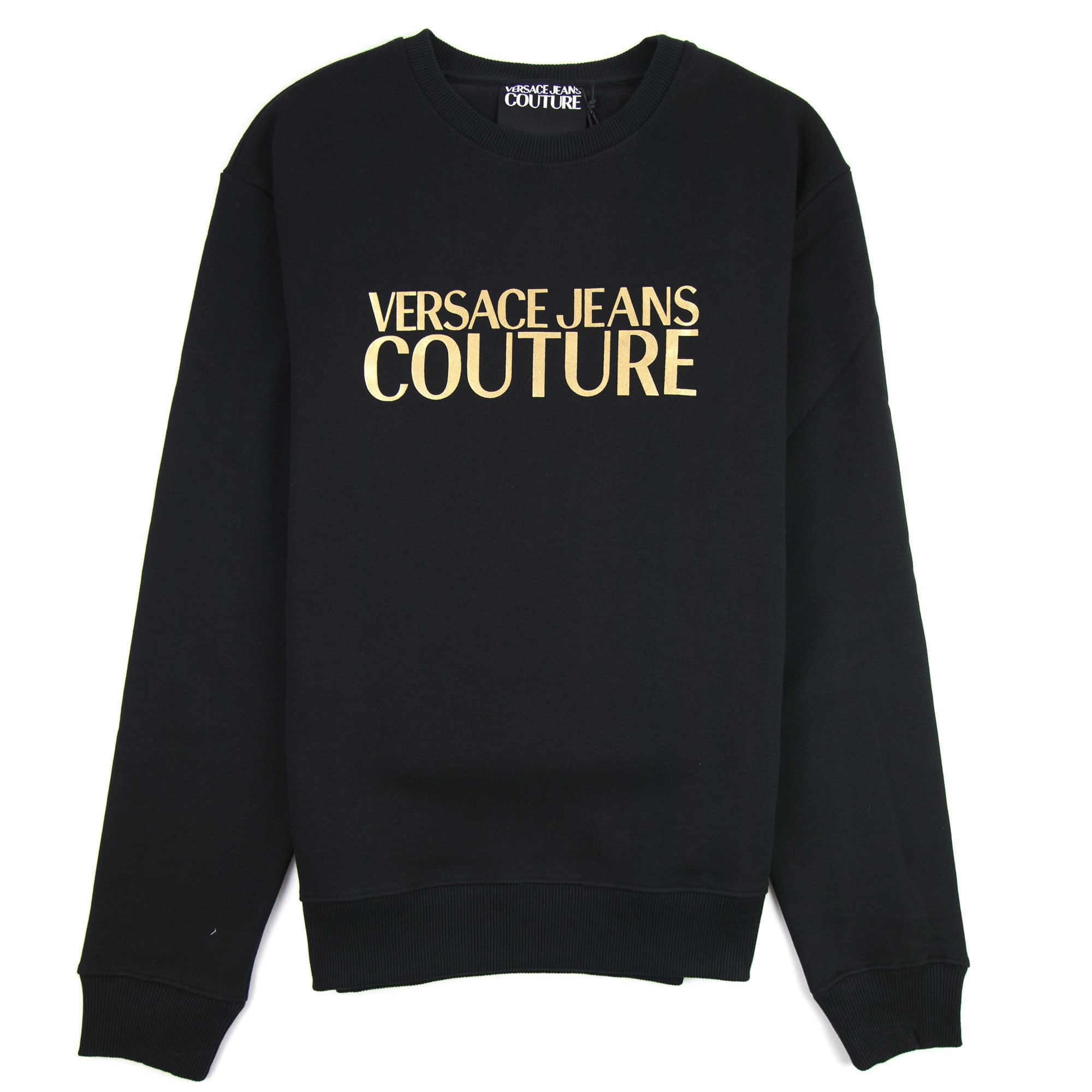 Versace Jeans Couture Logo Crew Neck Sweatshirt Black