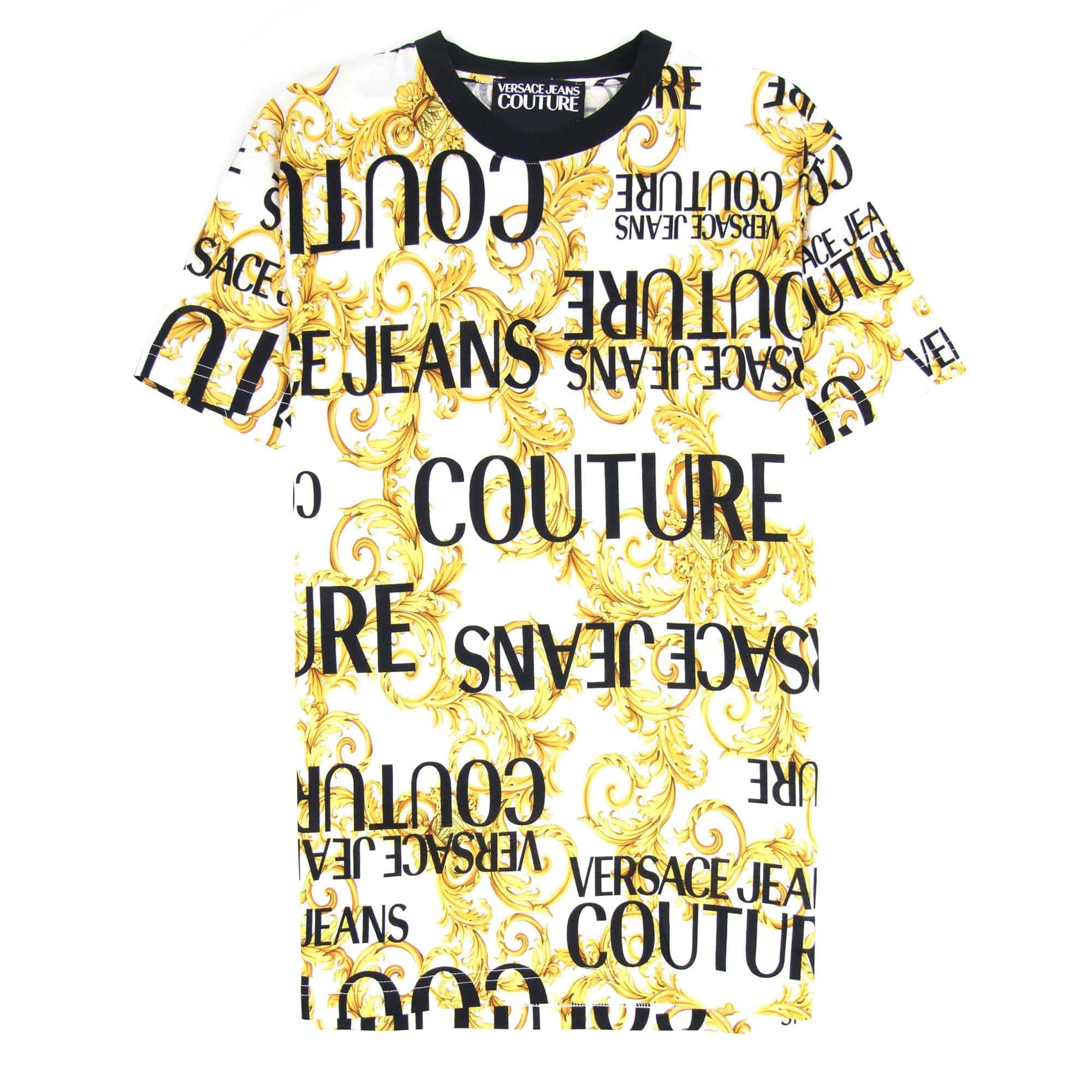Versace Jeans Couture Logo Baroque Print T-shirt White 003
