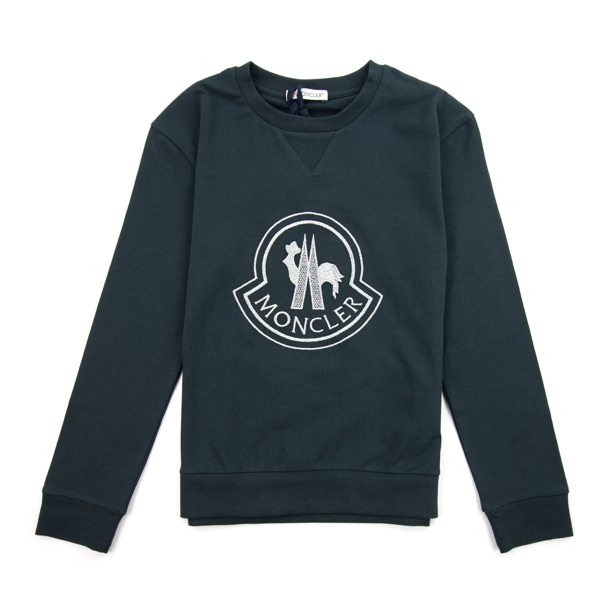 Moncler Junior Maglia Metallic Logo L/s T-shirt Black 999
