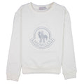 Moncler Junior Maglia Metallic Logo L/s T-shirt White 034