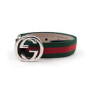 Gucci Junior Elastic Web Belt Green