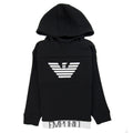 Emporio Armani Jnr Knitted Logo Hoodie Nero 0999