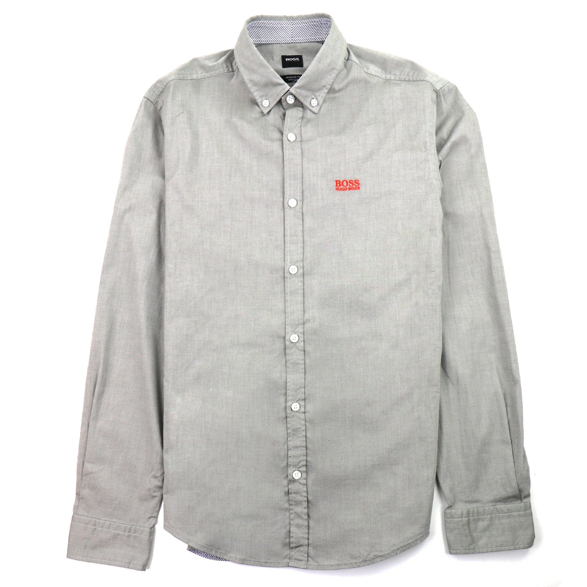 Hugo Boss Biado Regular Fit Long Sleeve Shirt Grey