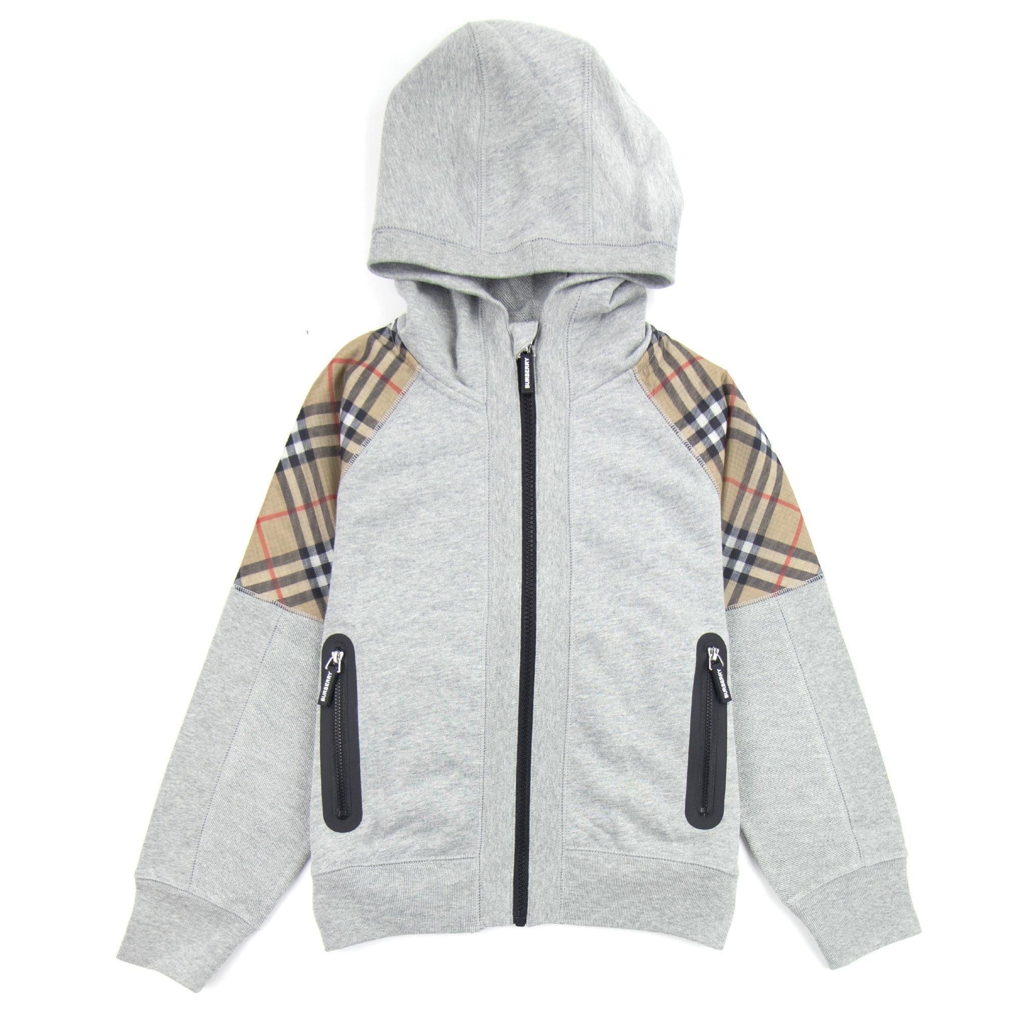 Burberry Children Hamilton Vintage Check Hoody Grey Melange
