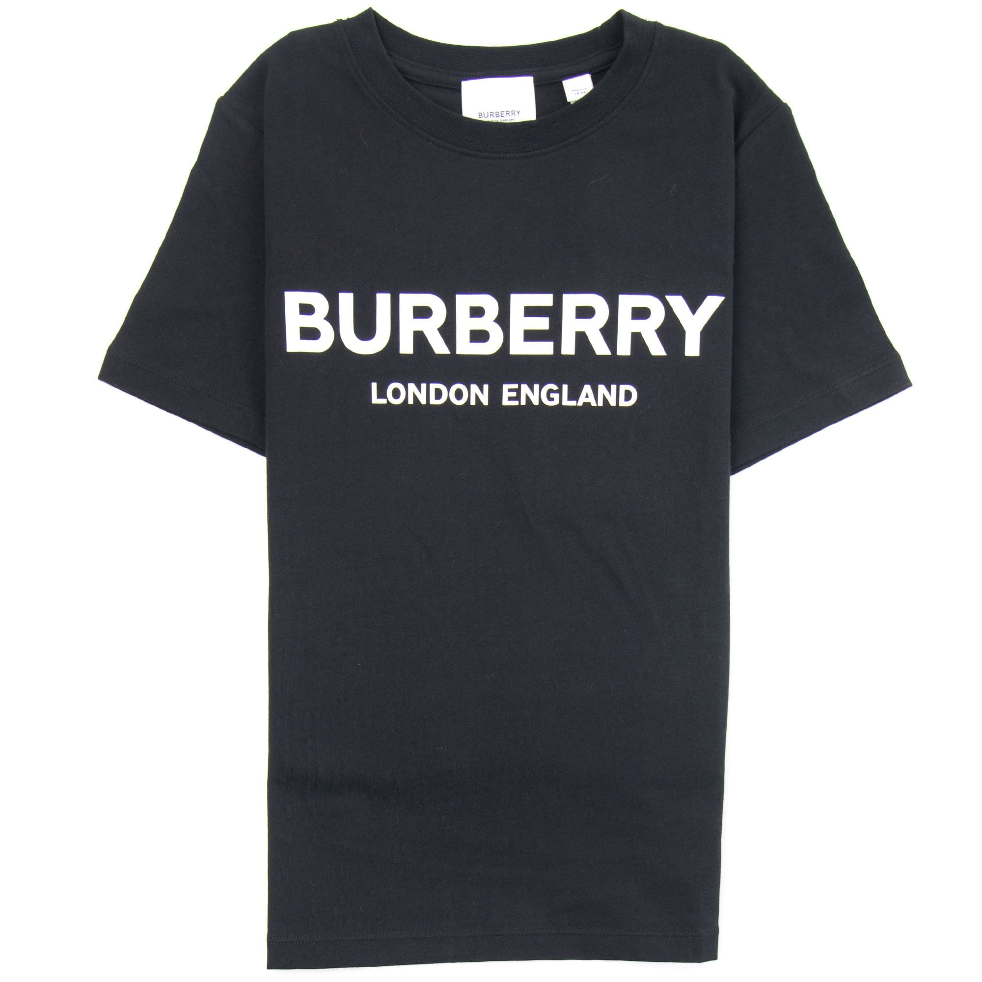 Burberry Children Branded Cotton T-shirt Black