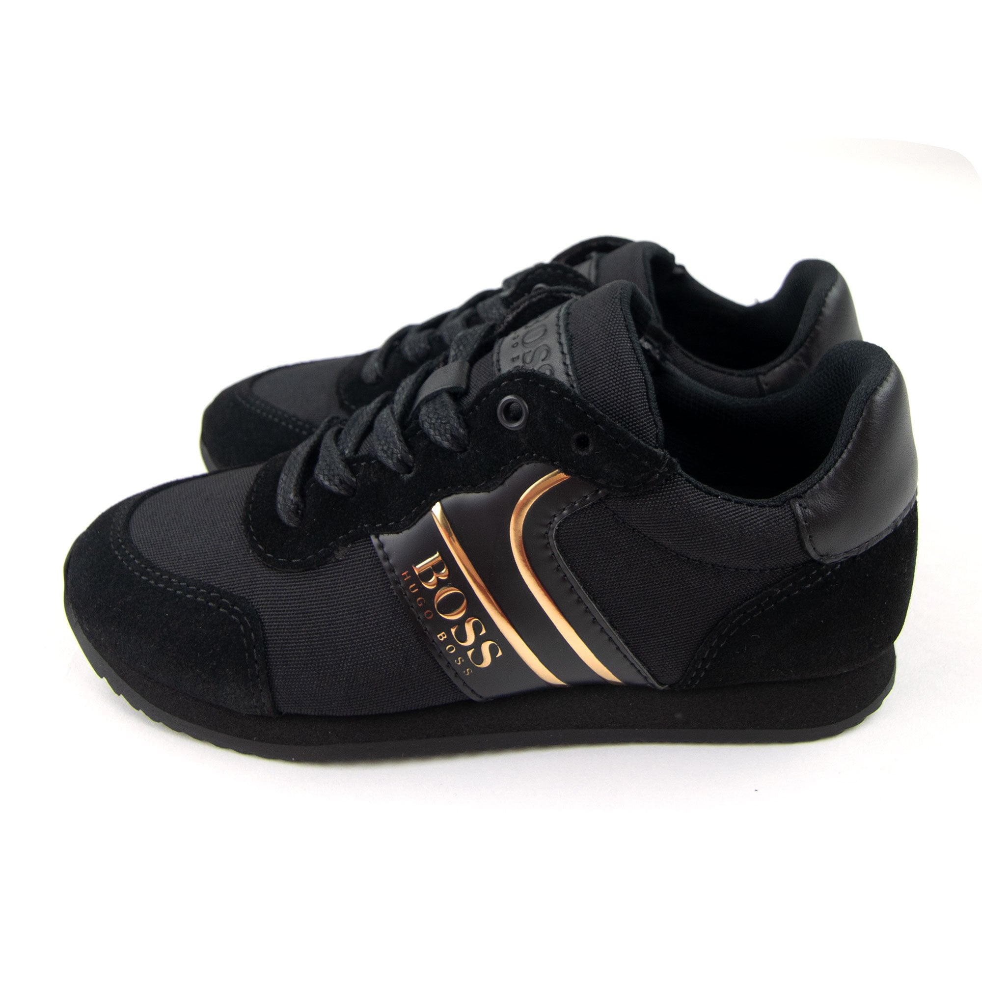 Hugo Boss Kids Low-top Hybrid Trainers With Reflective Logo Black