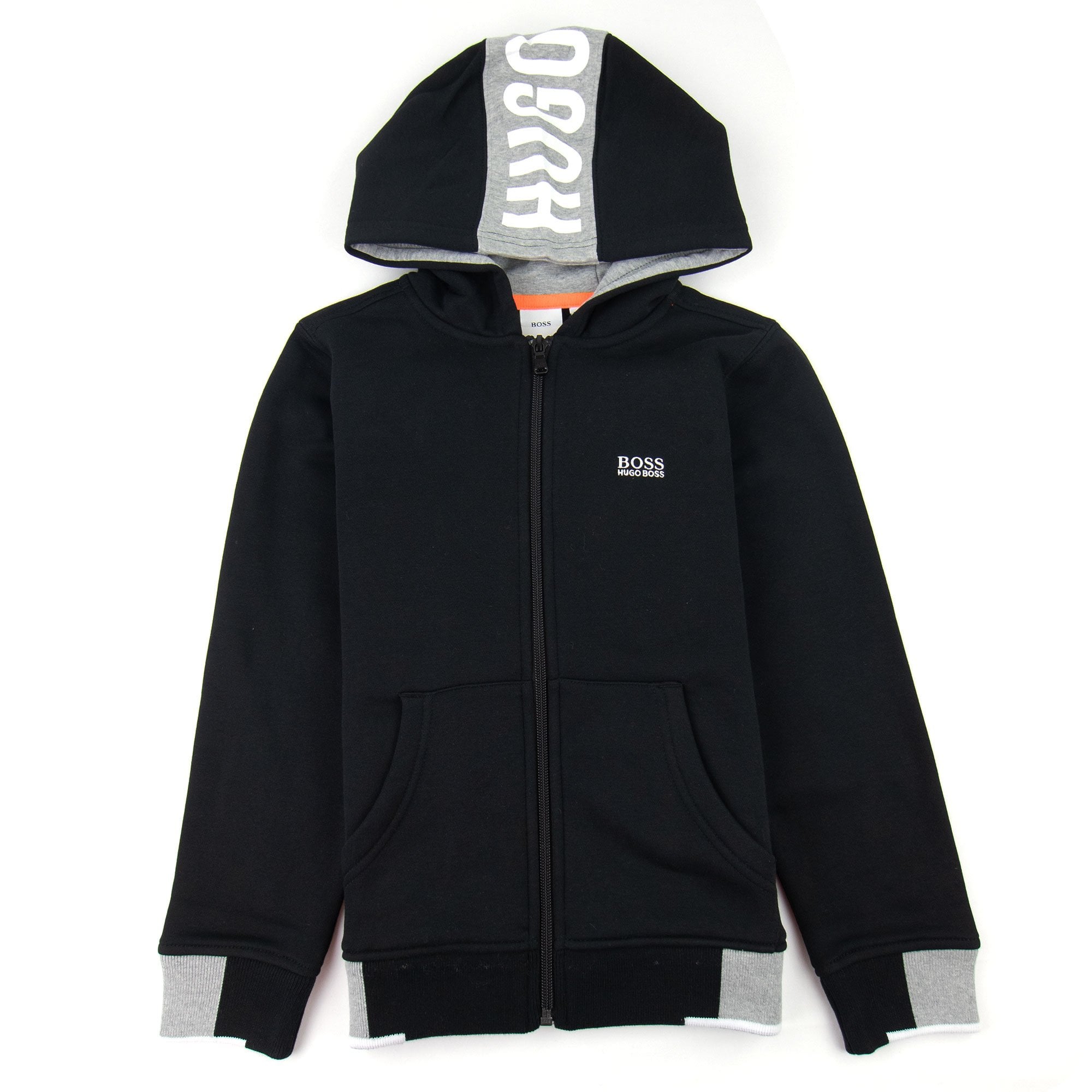 Hugo Boss Kids Zip Up Hoodie Black