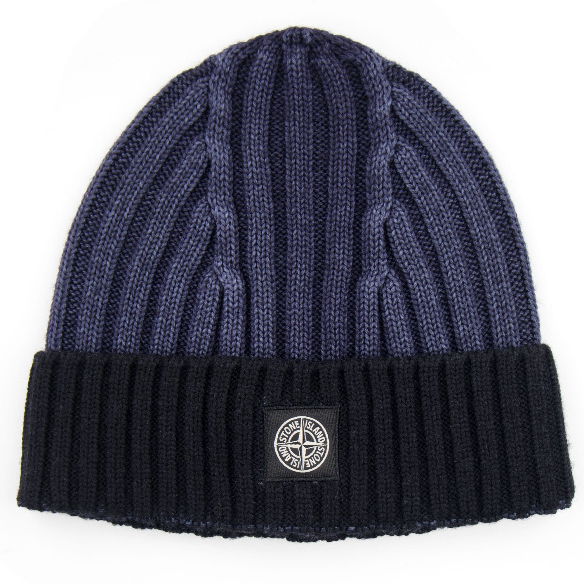 Stone Island Junior Ribbed Knit Beanie Navy V0026