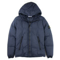 Stone Island Junior 40133 Garment Dyed Crinkle Reps Ny Down Jacket Navy Blue V0020