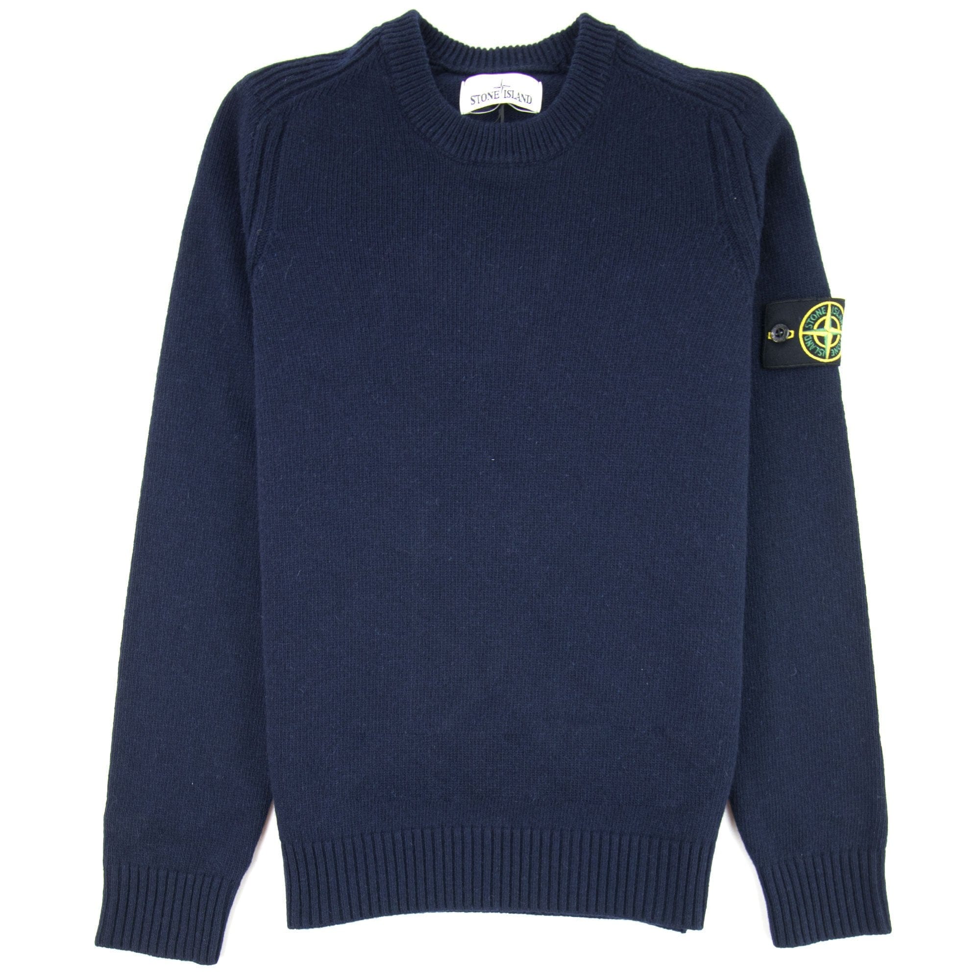 Stone Island 552A3 Knitted Wool Sweater Navy V0020