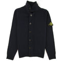 Stone Island 564A3 Button Up Wool Cardigan Black