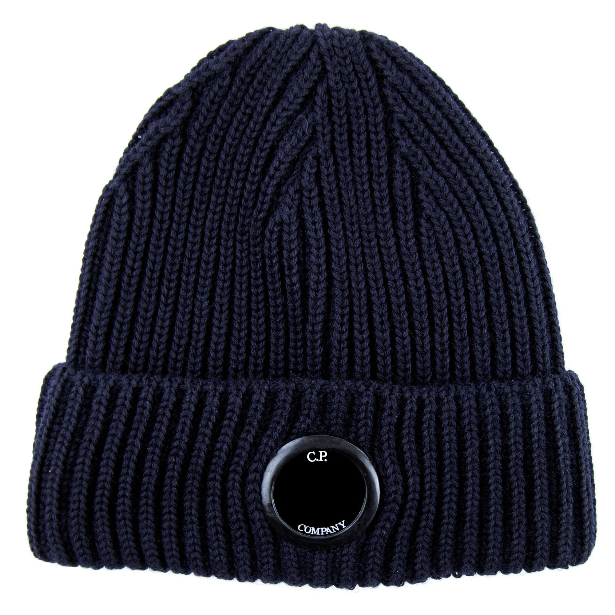 CP Company Extra Fine Merino Wool Lens Winter Beanie Navy 888