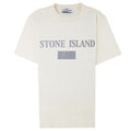 Stone Island Junior 20246 Reflective Logo T Shirt Ivory V0093