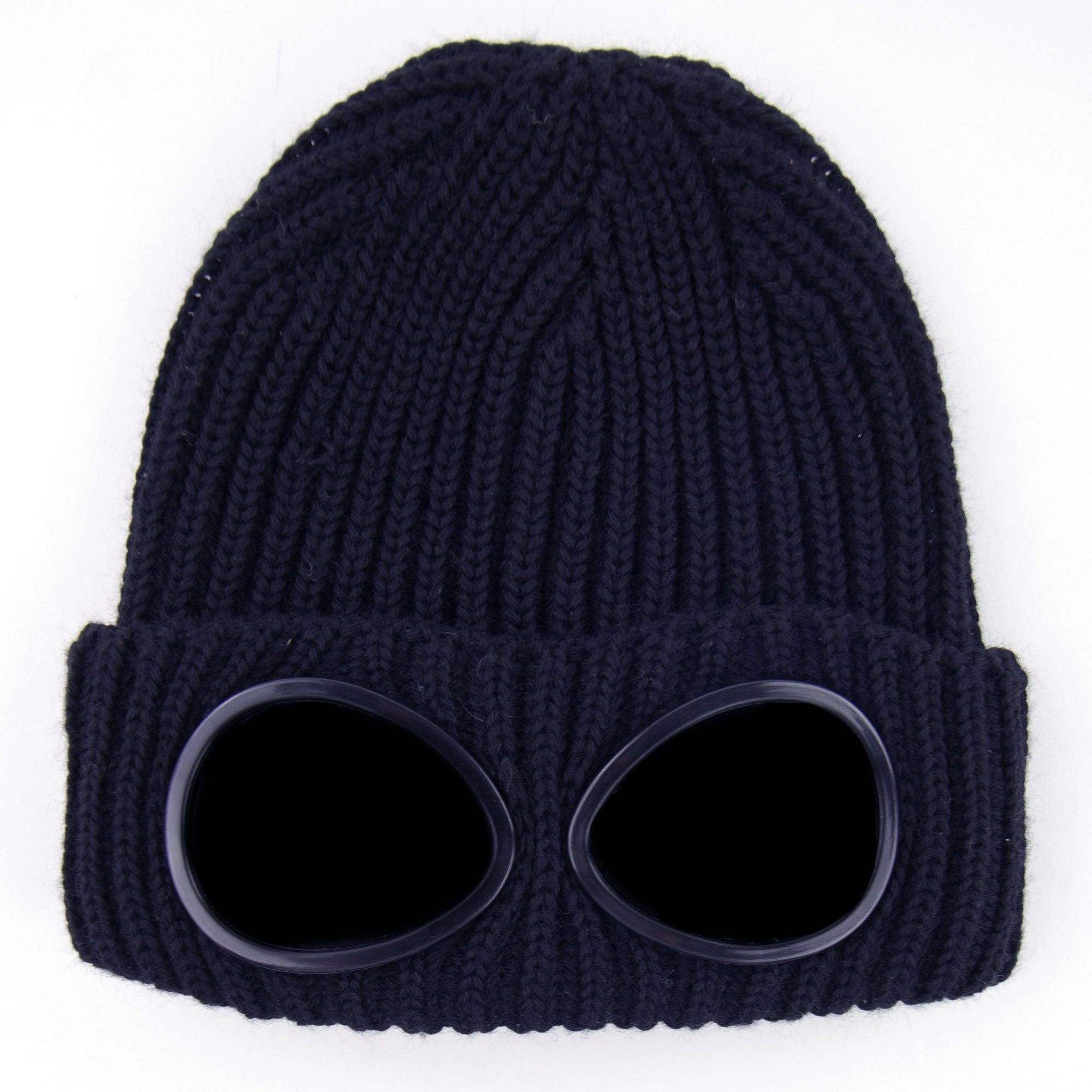 C.P. Company Undersixteen Extra Fine Merino Wool Goggle Beanie Navy 888