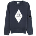 C.P. Company Undersixteen Diamond Logo Lens Sweatshirt Navy 888
