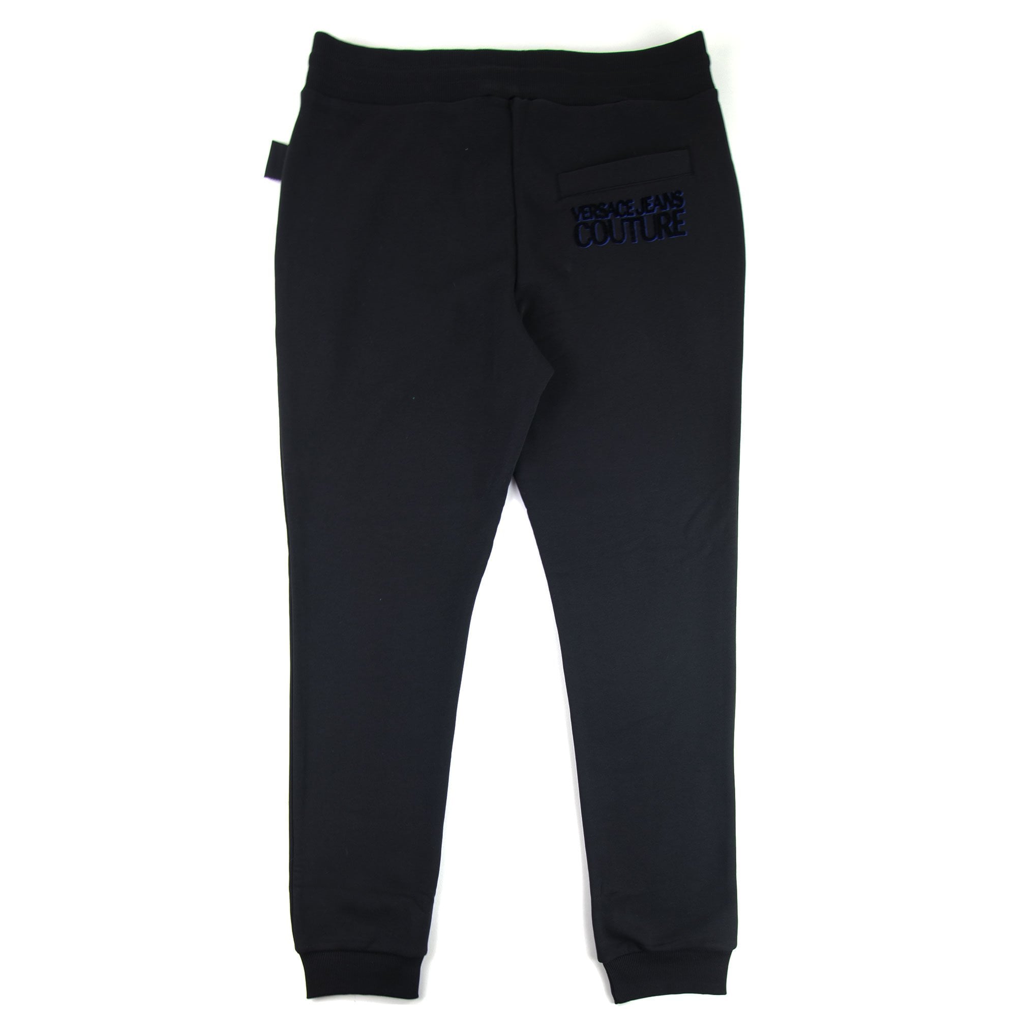 Versace Jeans Couture Flocked Logo Joggers Black