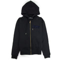 Versace Jeans Couture Flocked Logo Zip Up Hoodie Black