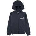 Cp Company Undersixteen Basic Fleece Goggle Hooded Sweatshirt Navy 888